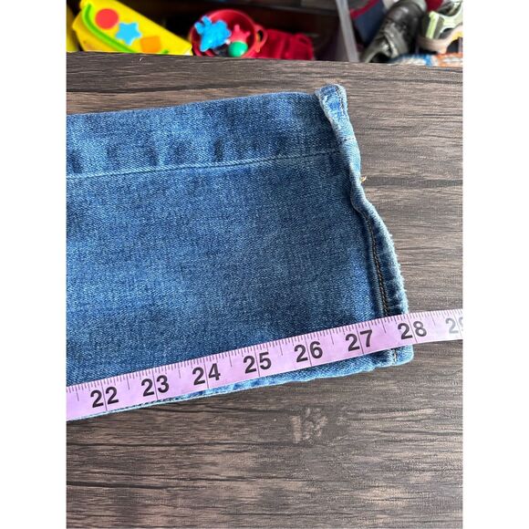 Pilcro and the Letterpress Ripped Slim Boyfriend Crop Jeans Blue Size 27 - Picture 13 of 14